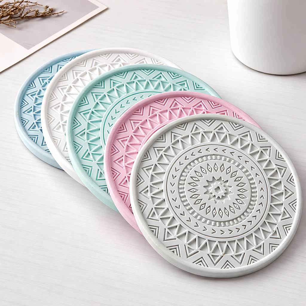 하임리프 100%천연 물기흡수 규조토 컵받침, 5개, 혼합색상 9,900원