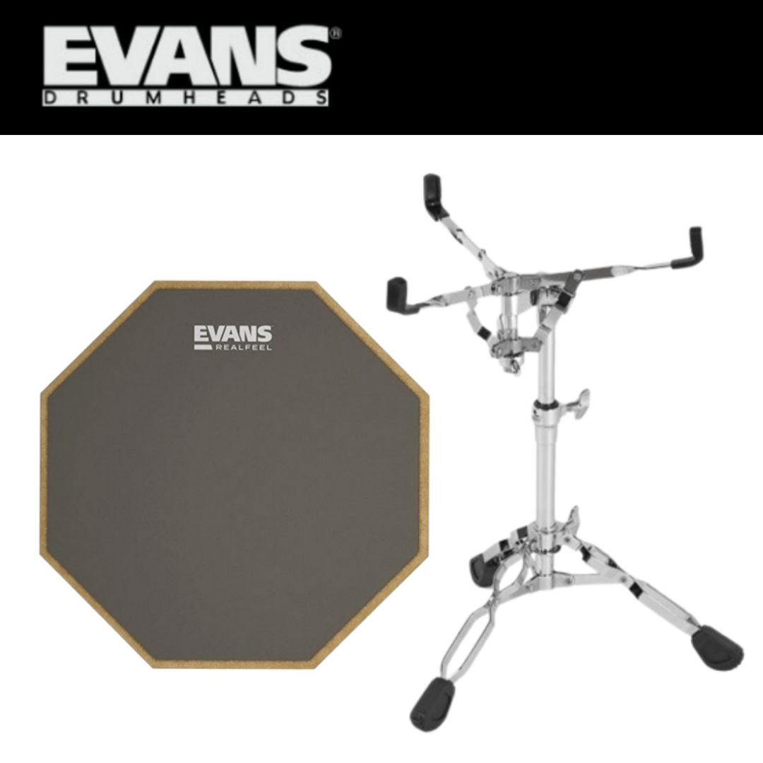 EVANS 에반스 리얼필 드럼 연습 패드 RF12G 스탠드 포함 (12인치) 118,000원
