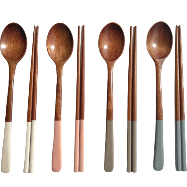 파스텔 옻칠 나무수저 4벌 세트 12,900원