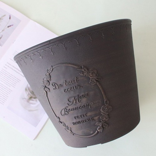 모리앤 틴감성 플라스틱 원형 화분 2723 +받침 13,500원