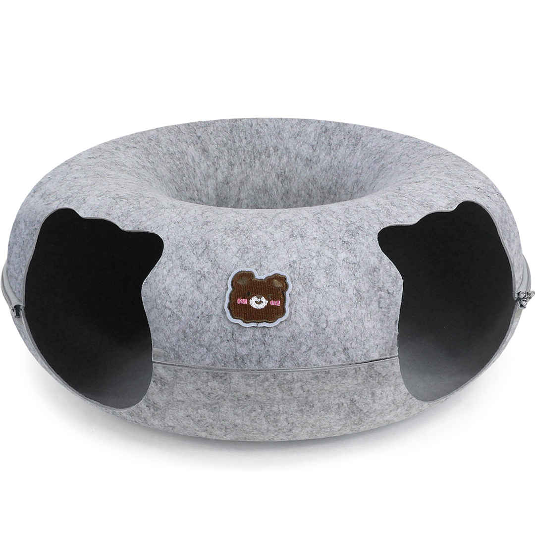 펫츠몬 고양이 도넛형 더블 홀 펠트 숨숨 하우스 16,710원