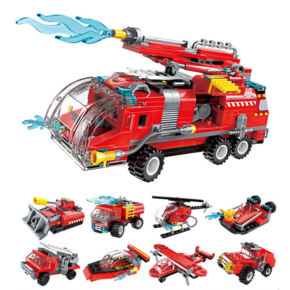 8in1 합체 소방 경찰 군인 블럭 레고호환블럭 8종세트, 1번소방(8in1), 1개 24,500원