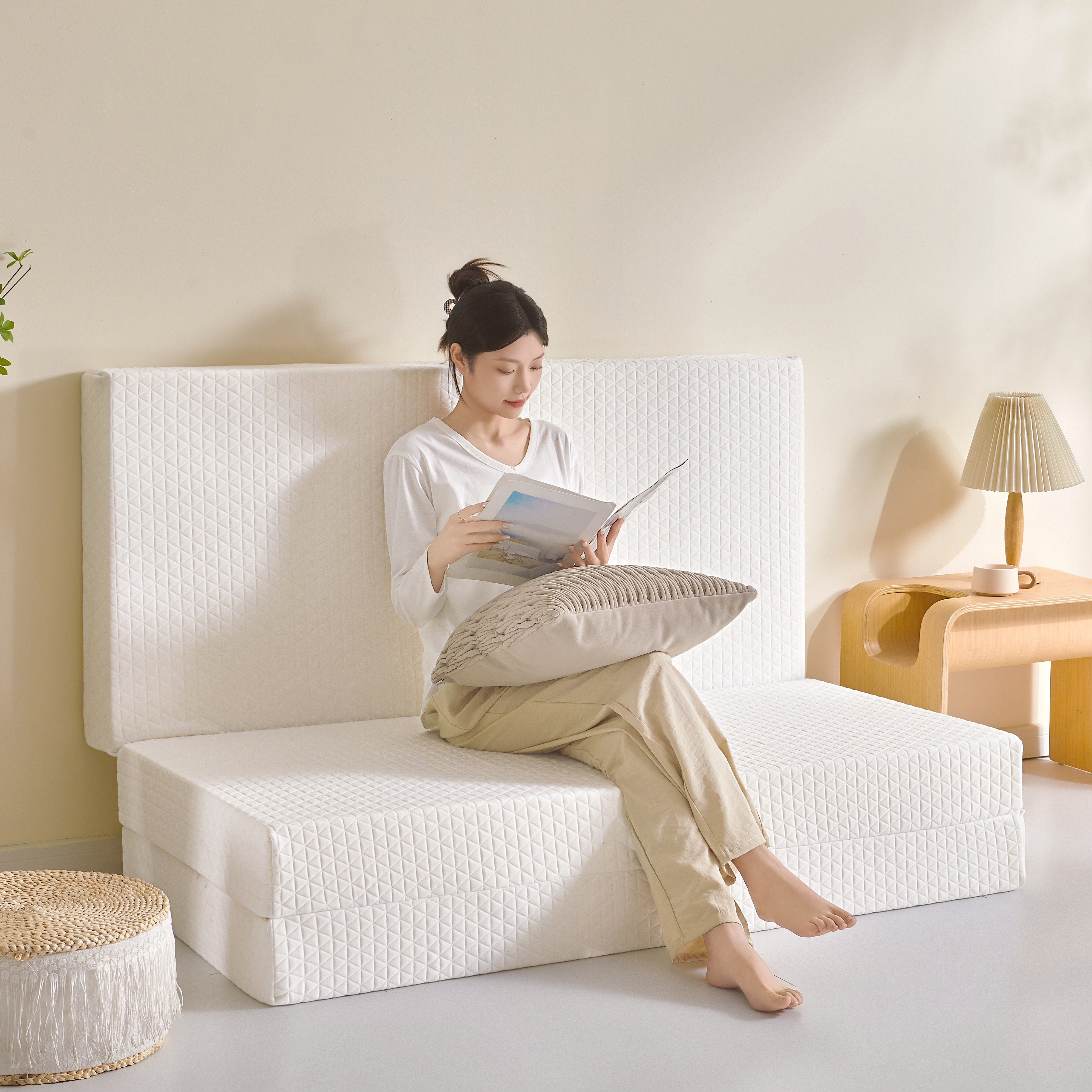 Coora 고밀도 항균기능 3단 접이식 메모리폼 매트리스 휴대용 탄탄한 허리에 좋은 매트리스 69,500원