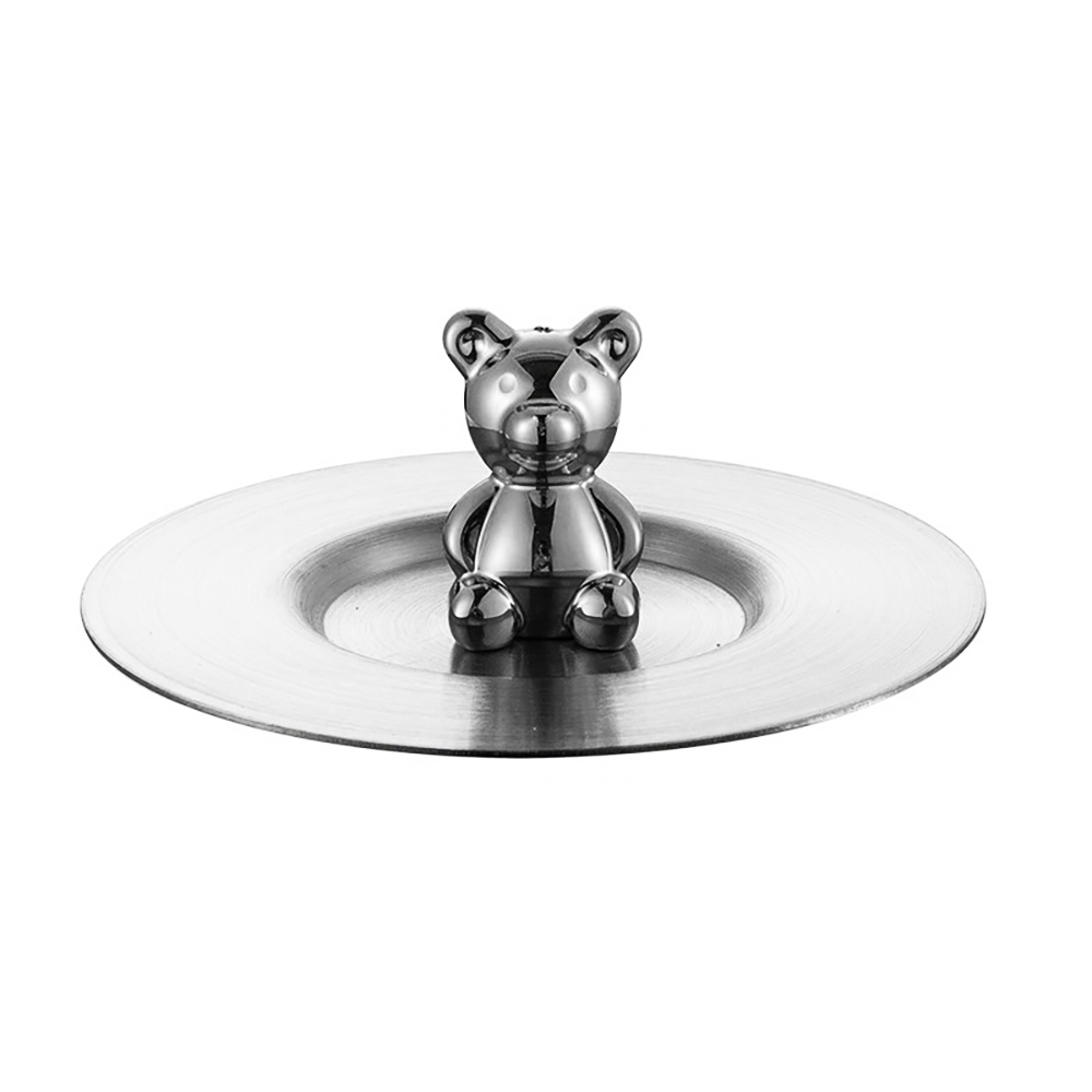 나인나 304 스테인리스 머그컵 뚜껑 스텐 곰 손잡이 컵 덮개, 1개, 실버 9,800원