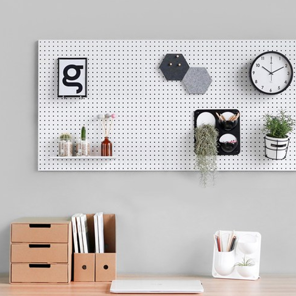 타공판닷컴 인테리어 원형 타공판 600 x 1400 mm, 1개, 화이트 61,900원