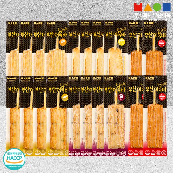[부산어묵] 골드어묵바 5종 (오리지날+문어+모짜렐라+콘체다치즈+매콤잡채) 총 20개 27,900원