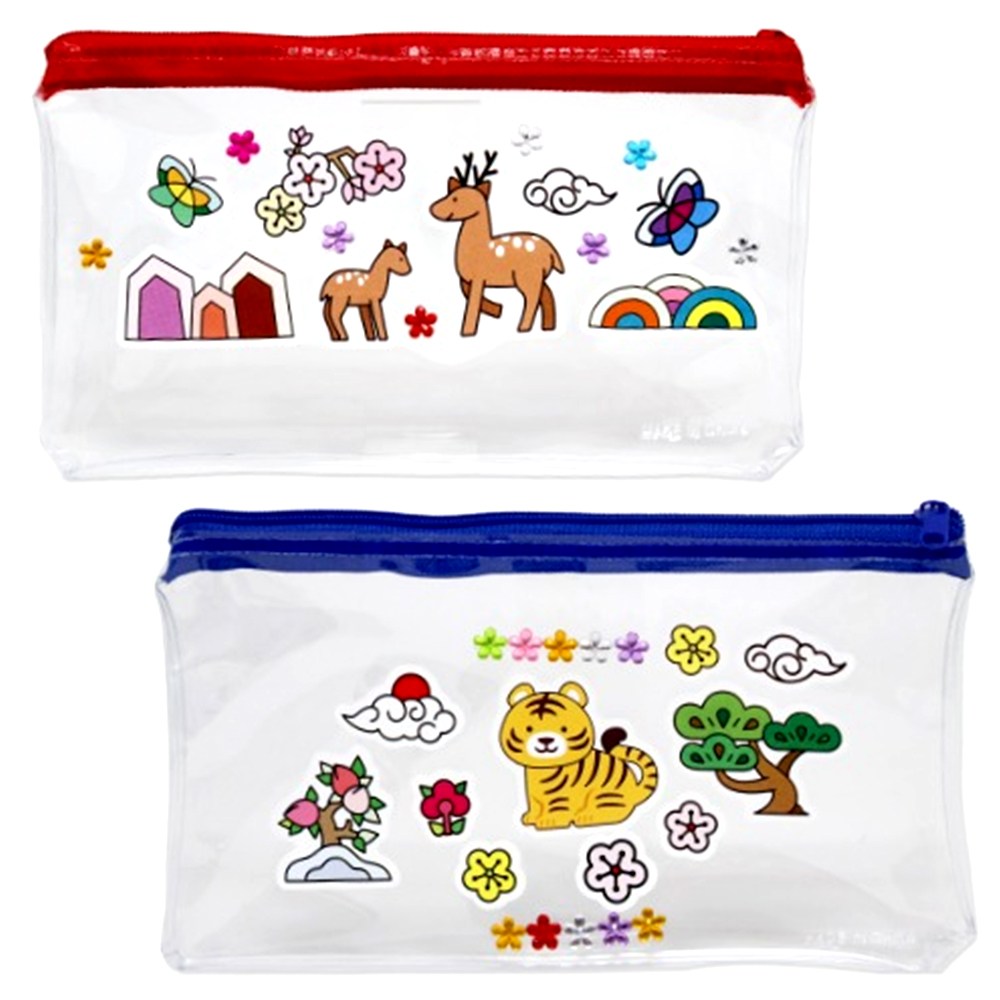 옛그림 민화 투명필통 (4인용) 10,200원