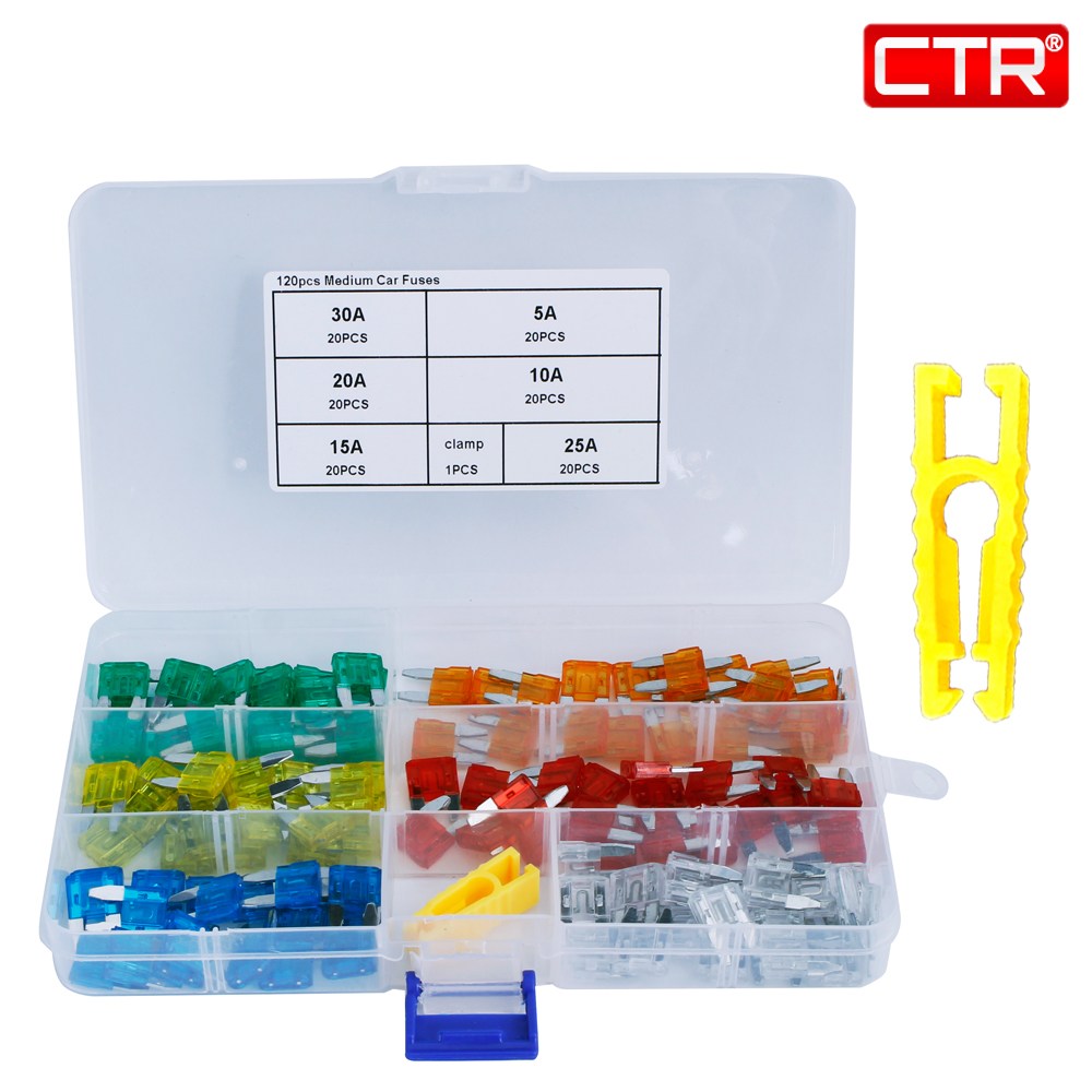 CTR 자동차 휴즈 세트 차량 퓨즈 신형 예비 미니 fuse 화물차 박스 mini 소형 120P, 1개 8,900원