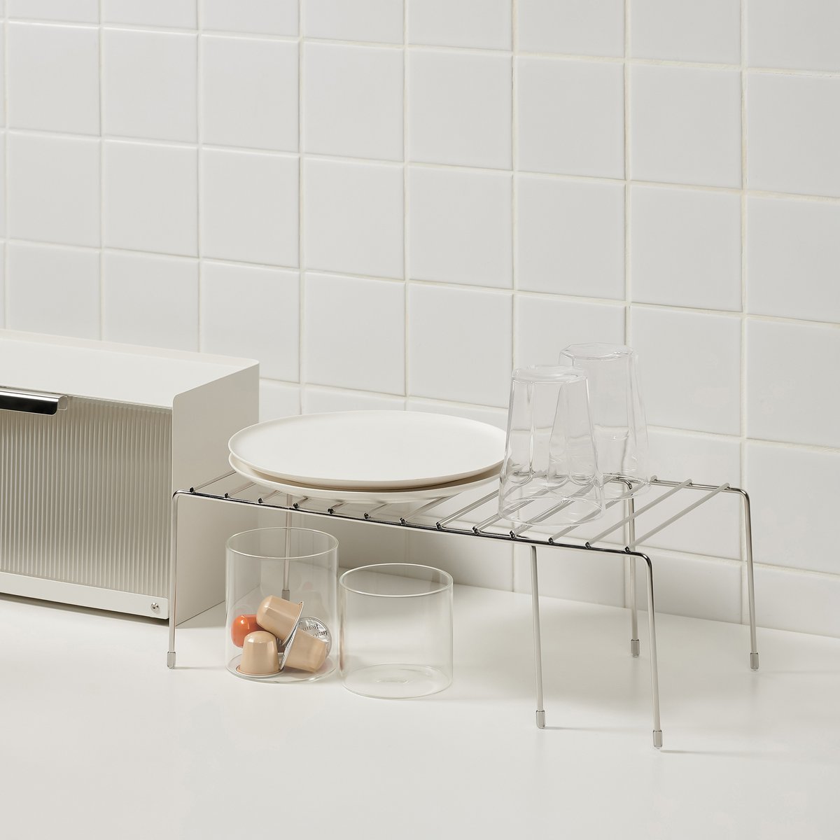 JAJU 스테인리스 와이어 길이 조절 선반(30~58CM) 493778 37,900원