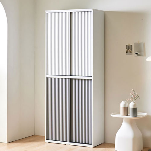 파모스 미닫이 템바보드 높은 2000 수납장 슬라이딩/다용도, 화이트(템바)+그레이(템바) 214,400원