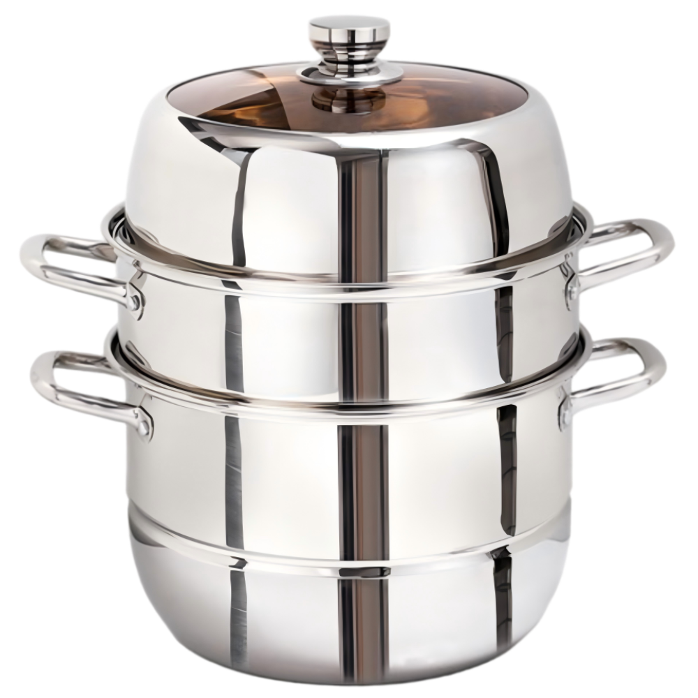 CookBuddy 스텐 찜기 3단 업소용 가정용 인덕션 만두 찜기 냄비, 1개, 36cm 65,900원