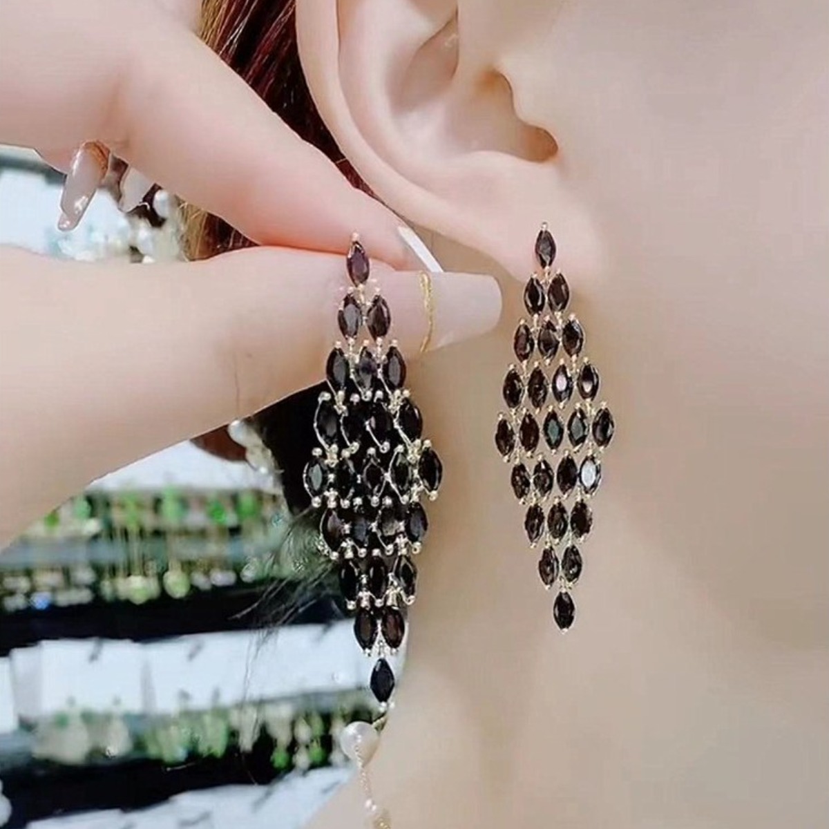 ANYOU14k 도금 롱 귀걸이 보헤미안 스타일HJA794 28,880원