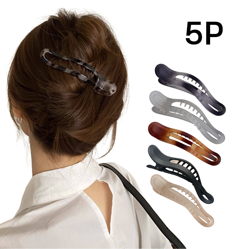 글로윅 뒤통수 눌림 없는 올림머리 반묶음 헤어집게 대형 롱 헤어핀 집게핀 5P세트 9,500원