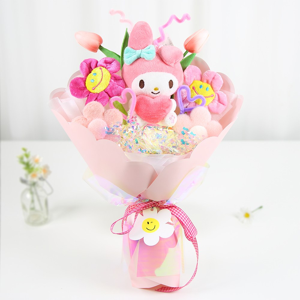 산리오 러블리 인형꽃다발+쇼핑백 세트 졸업식꽃다발, 1개, 마이멜로디 핑크 21,900원