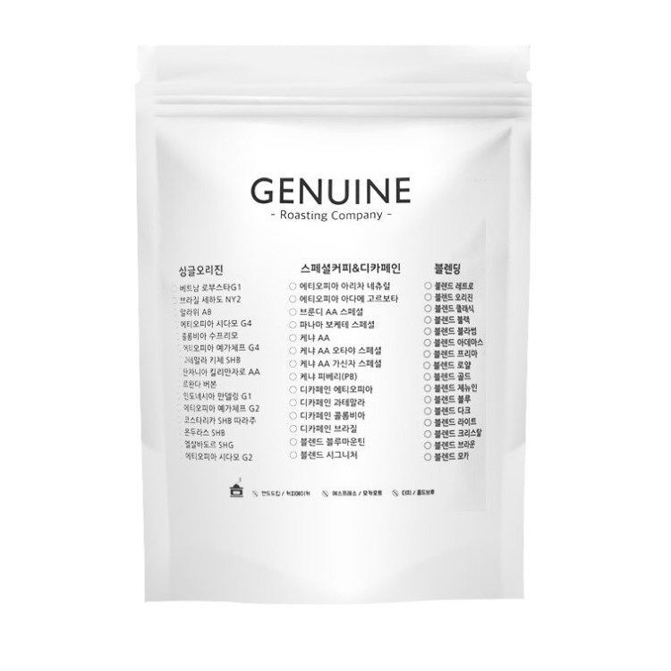 제뉴인 베트남 로부스타 G1 원두커피, 1개, 1kg, 홀빈(분쇄안함) 18,800원