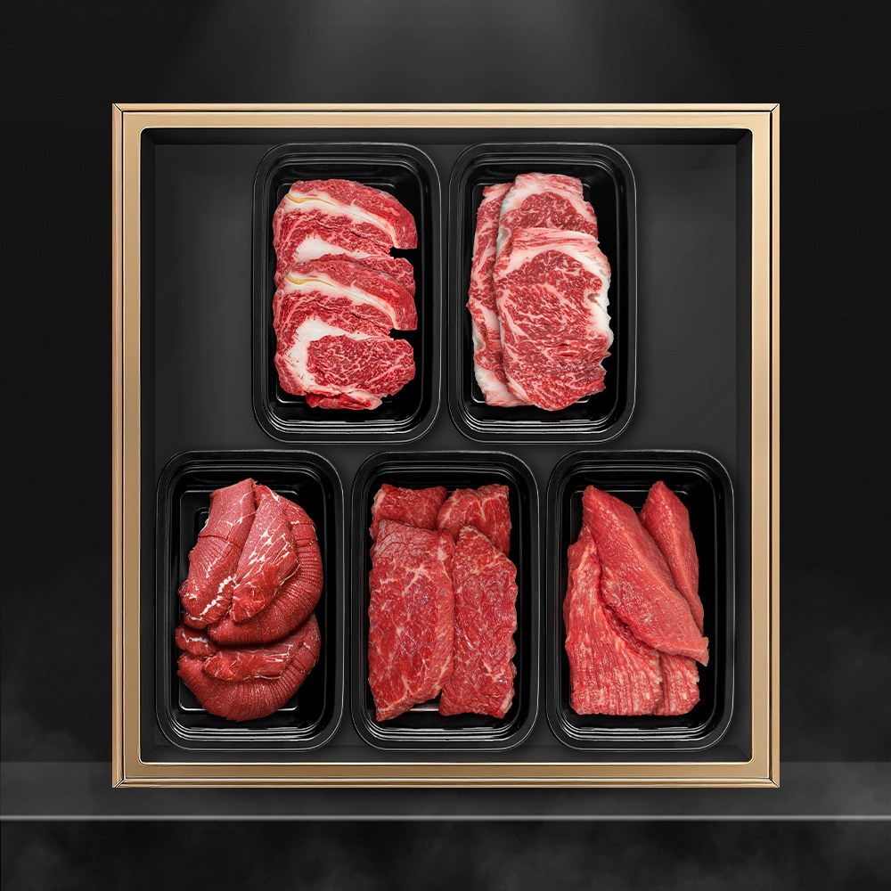 쿠가[냉장] 횡성한우 어사품 1++등급 구이 정육 혼합 5구 4호(총1.5kg)근내지방도7이상[구성 등심+안심채끝(랜덤)+불고기+국거리+장조림] 214,500원