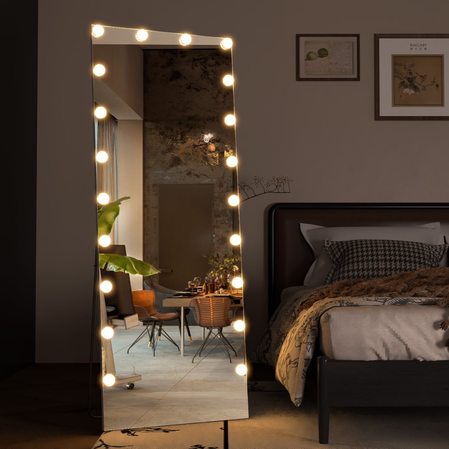 Brendayia 전신거울 조명 스탠딩 미러 대형 화장대 미러 침실용 3색 모드 침실 욕실 거실 탈의실 169,900원