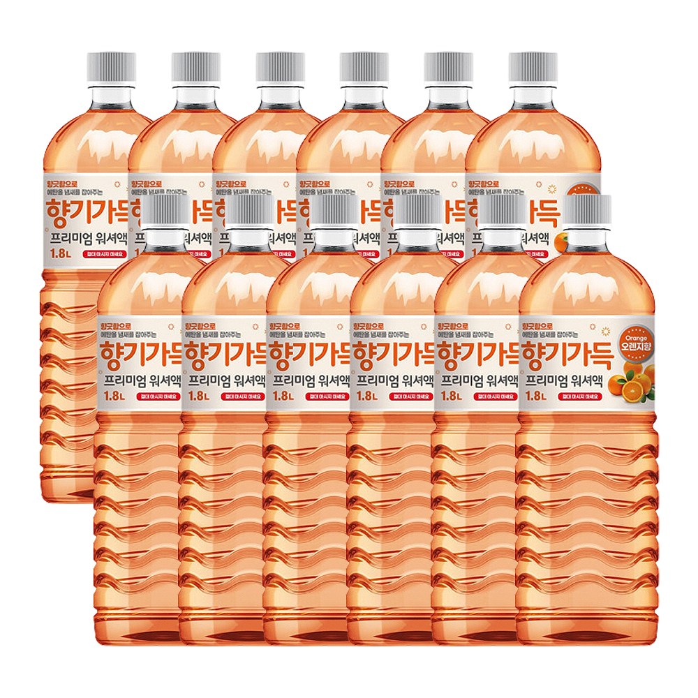 향기나는 에탄올 워셔액 1.8L 오렌지향 어는점 영하25도, 12개, 1.8L 26,900원