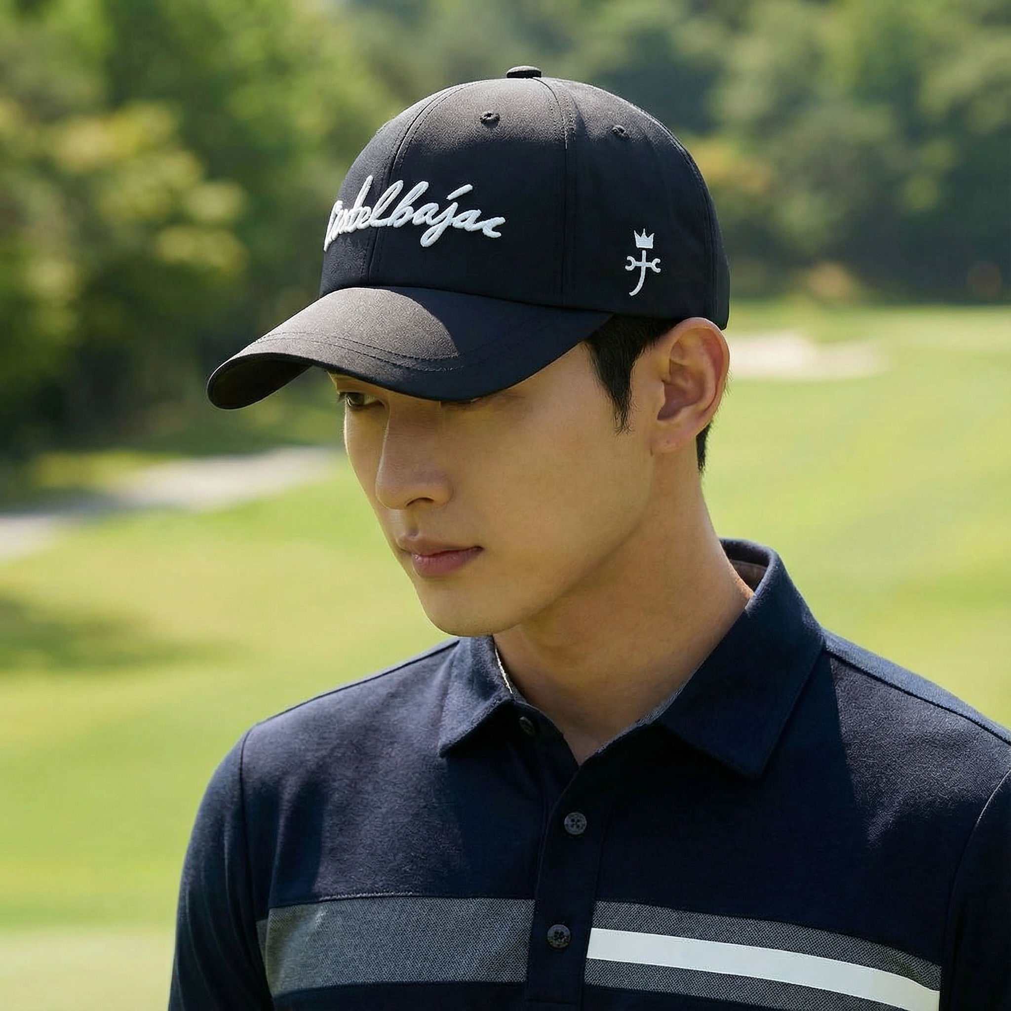 까스텔바작 GC-201 남성용 베이직 레터링 골프 볼캡 스포츠 모자, 1개, 네이비 38,500원