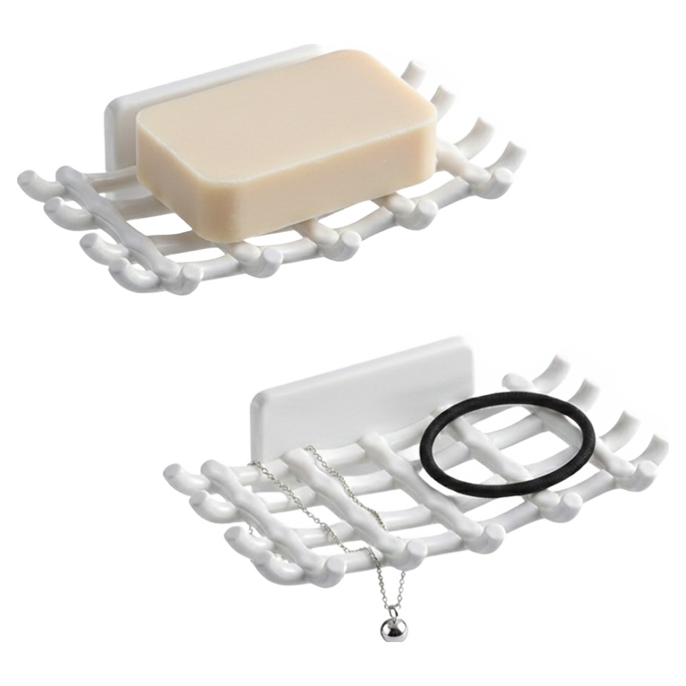 굿앤칩 욕실 무타공 다용도 물빠짐 비누받침대, 화이트, 2개 5,220원