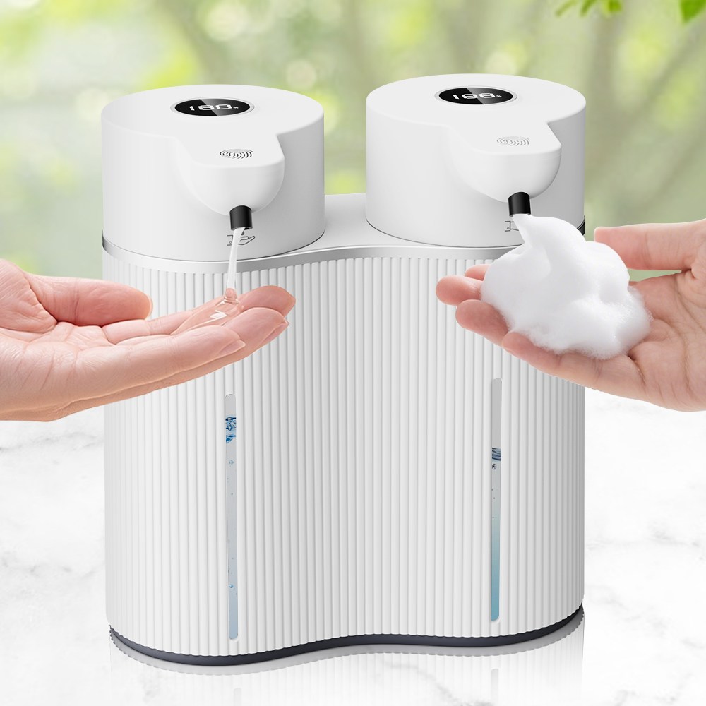 LOMESO  자동 디스펜서 젤/거품타입 투인원 손세정기 핸드위시 거품  세제 물비누 리필용기 충전식 39,800원