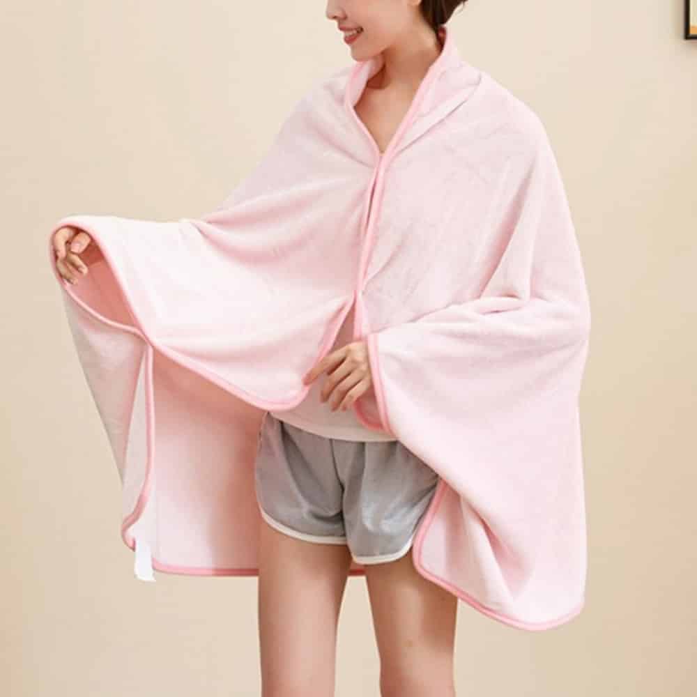 금깨비 두툼한 극세사 똑딱이 망토 무릎담요 어깨담요 학생 무릎담요 사무실 캠핑 차박 수험생 담요 19,800원