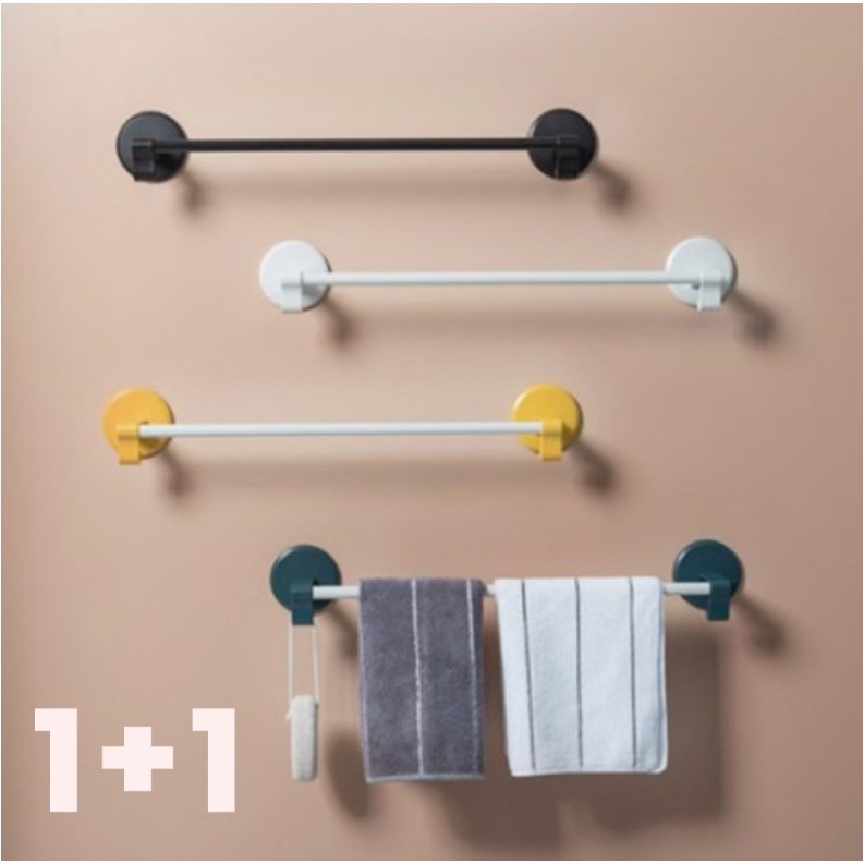 1+1 화장실 무타공 주방 접착식 화장실 롱수건걸이 수건거치대 7,900원