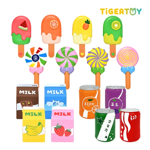 소프트 디저트 플레이세트 16p 우유 아이스크림 사탕 아이스크림 음식모형 소꿉놀이 세트, 단품, 1개 102,000원