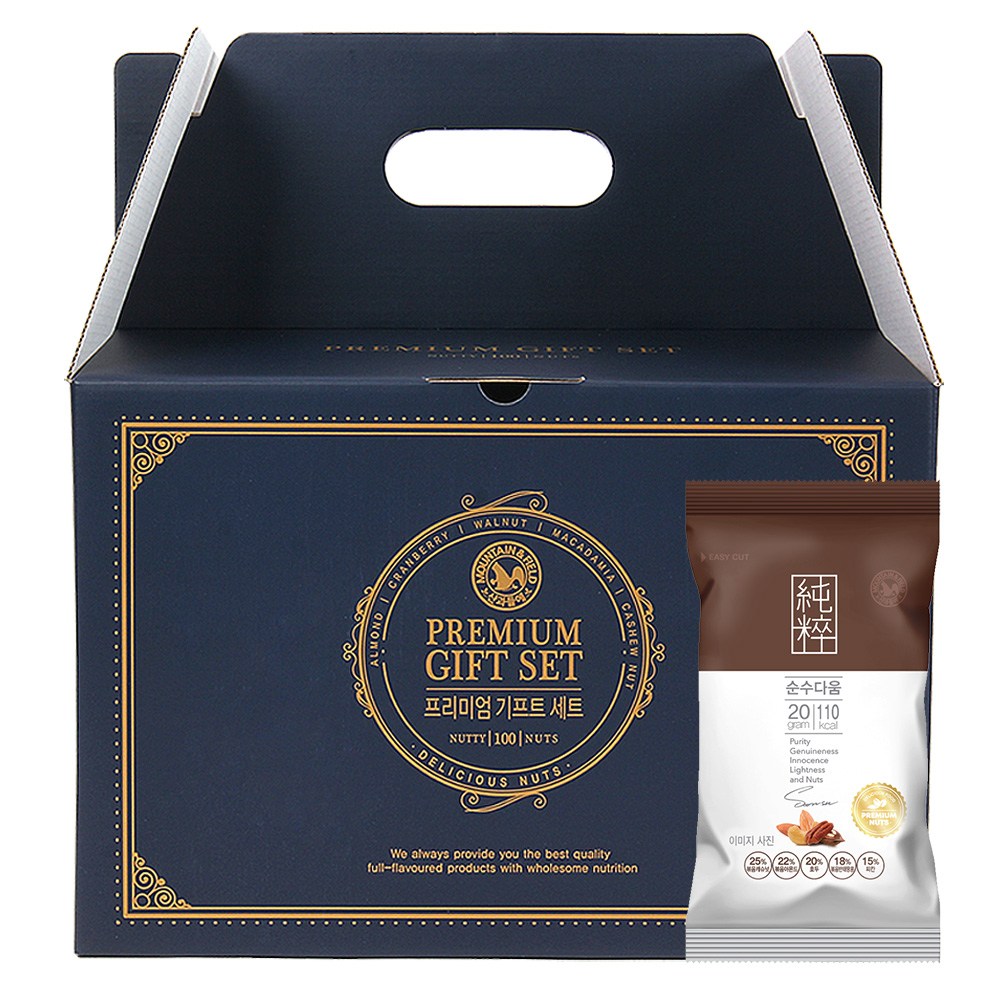 산과들에 순수다움 100입 하루견과류 선물세트, 100개, 20g 64,200원