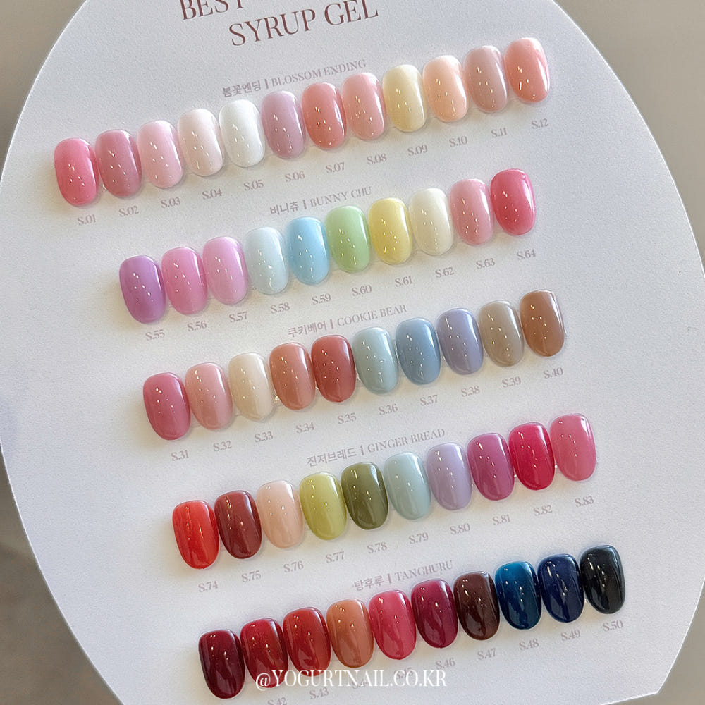 요거트젤 네일 베스트 데일리 시럽 컬러젤 52종 젤네일 10,000원