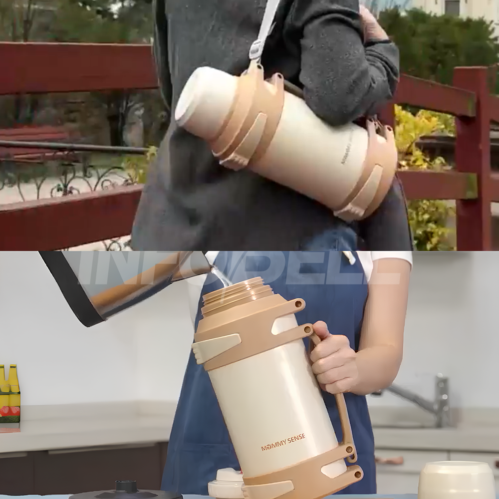 [TV홈쇼핑정품 인포벨]마미센스 스테인리스 진공 보온병 등산 캠핑 차 죽 국물 도시락 대용량 보온통 49,800원