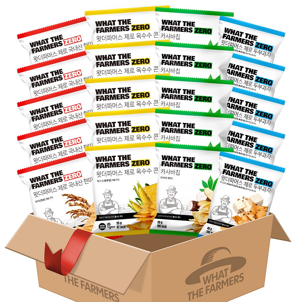왓더파머스 다이어트간식 당뇨 혈당관리 제로 과자, 20개, 옥수수+두부+현미+카사바 29,900원