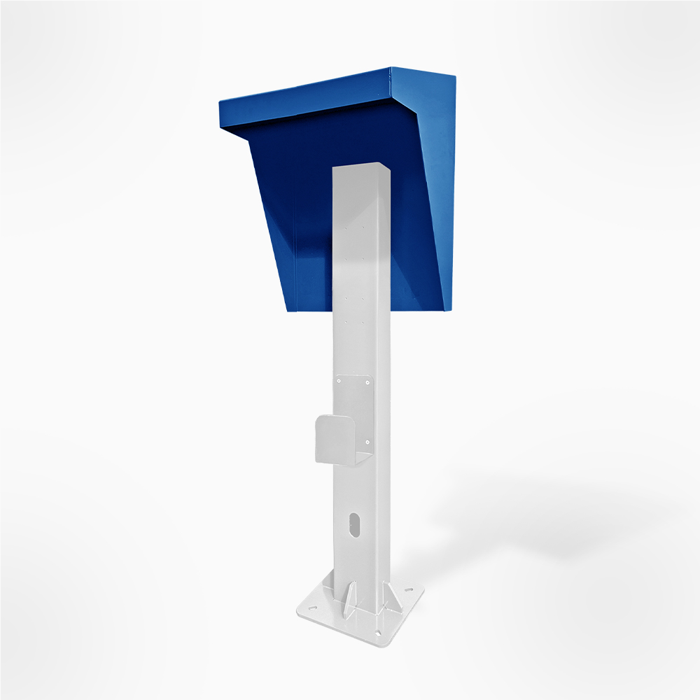 스틸 전기차 충전기 소형 캐노피 거치대 B형, 블루, 1개 450,000원