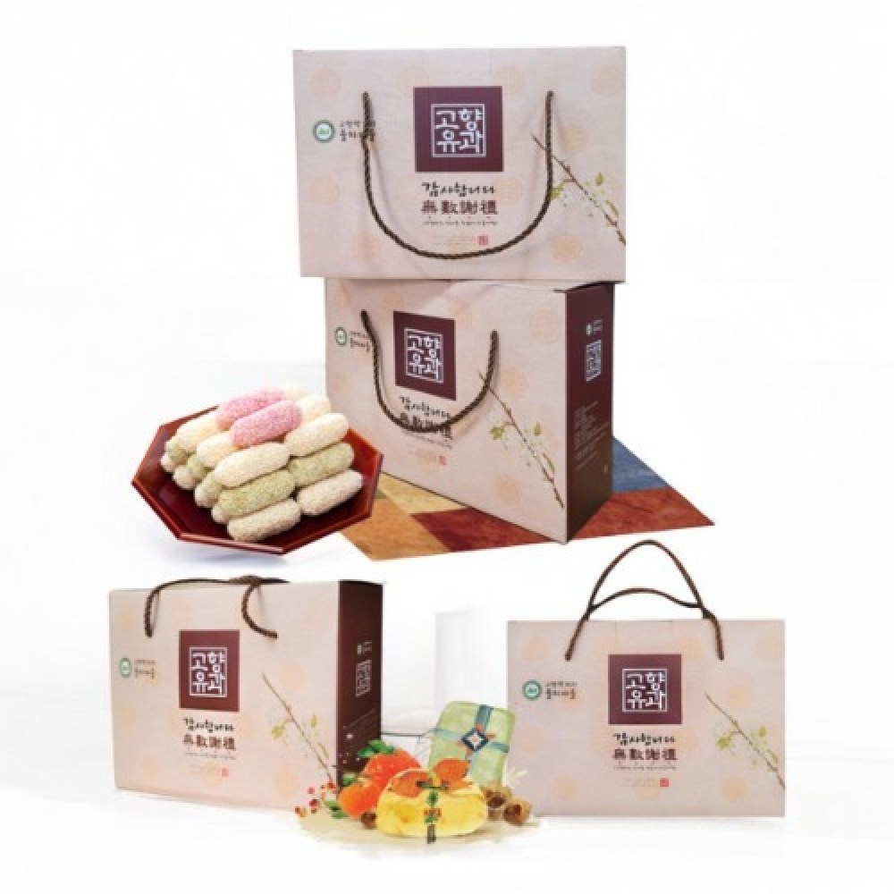 한과세트 찹쌀혼합유과 300g 추석 명절 선물세트 어르신간식 선물상자, 1박스 24,900원