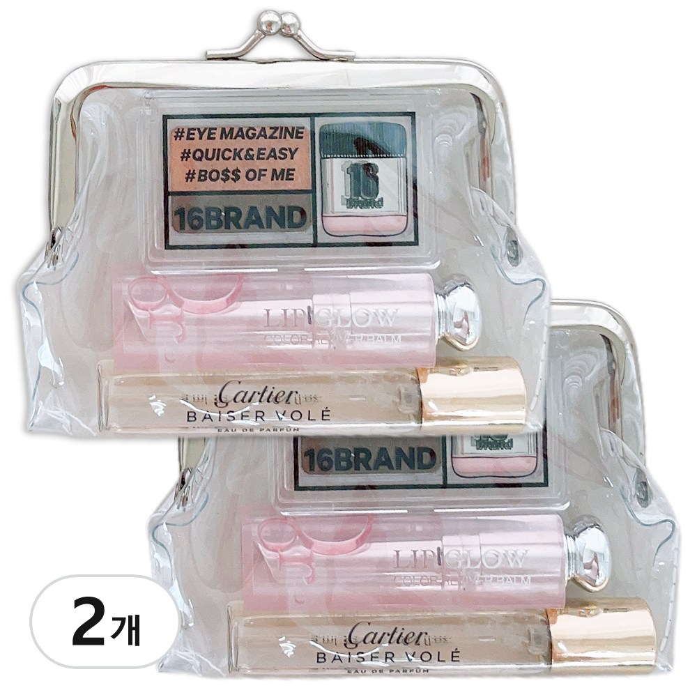 pvc 똑딱이 투명 동전 지갑 여성 화장품 립스틱 파우치 5,500원