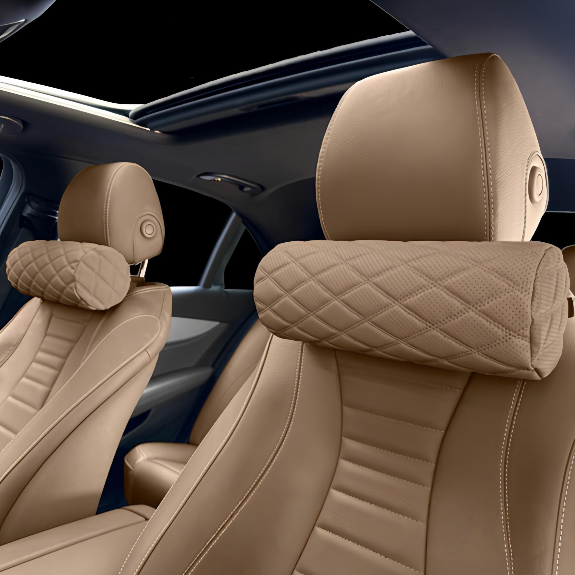 엔칸타 차량용 가죽 메모리폼 목쿠션, 새들브라운, 2개 23,800원