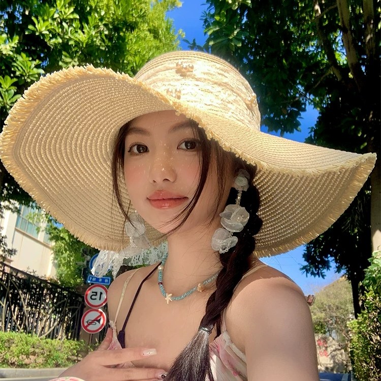 아이라 여성 자외선차단 모자 바닷가 바캉스 캠핑 등산 날개 챙넓은 썬캡 14,800원
