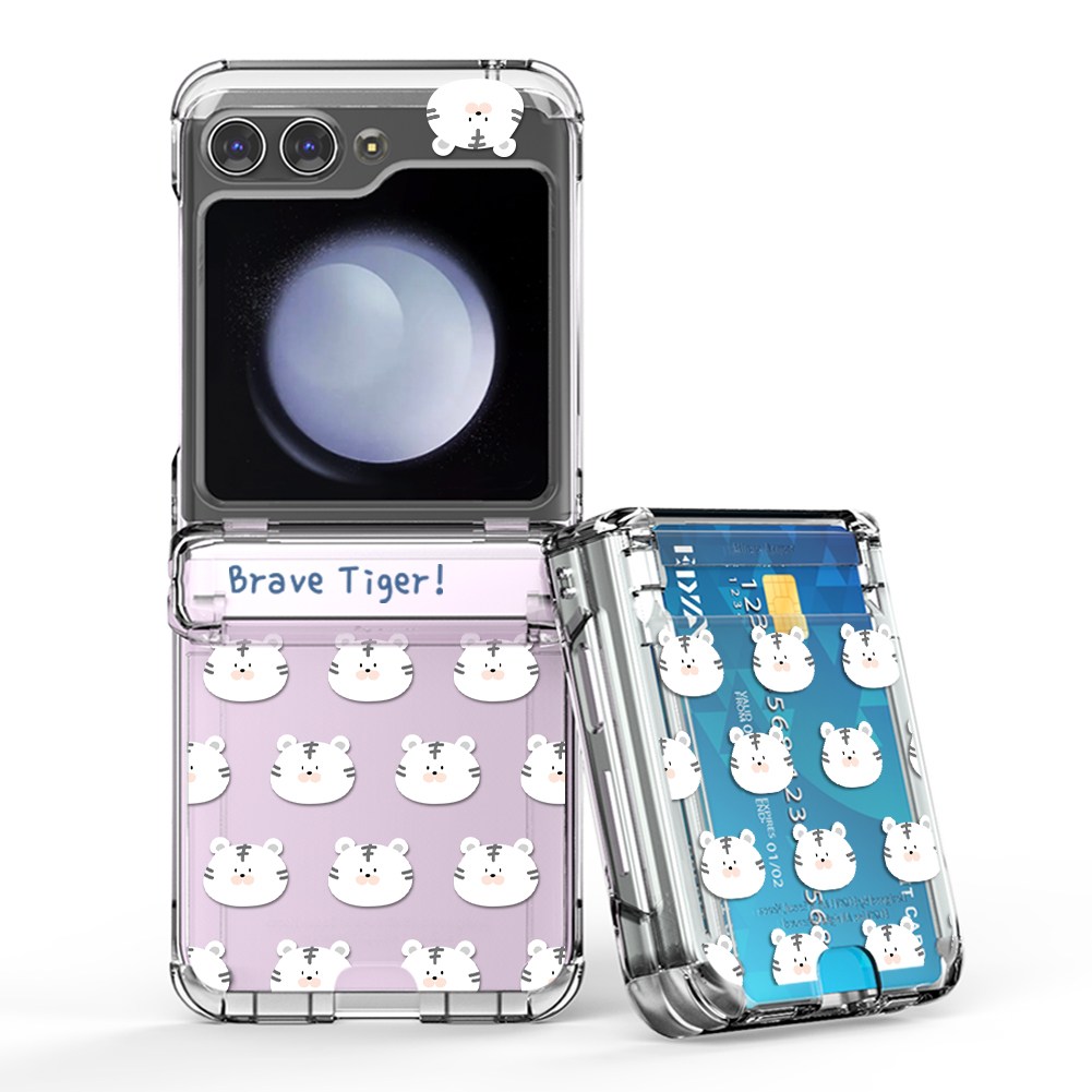 이디즌 갤럭시 Z플립 5 케이스 투명 귀여운 디자인 슬림 카드 2장 수납 힌지보호 케이스 충격방지 35,500원