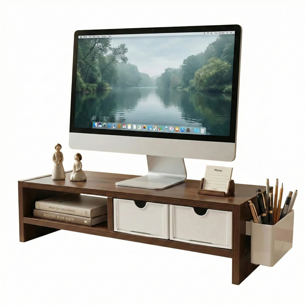 엘라다르 모니터 선반 받침대 거치대, 네츄럴 우드, 1개 24,900원