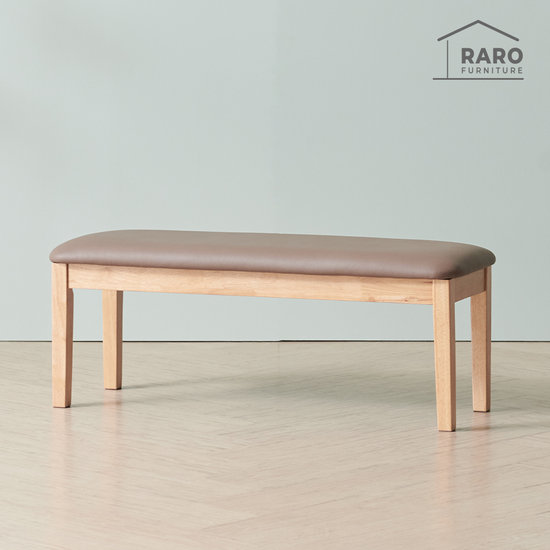 라로퍼니처 누크 고무나무 원목 낮은 2인 방석 벤치 2인용 식탁 의자 69,000원
