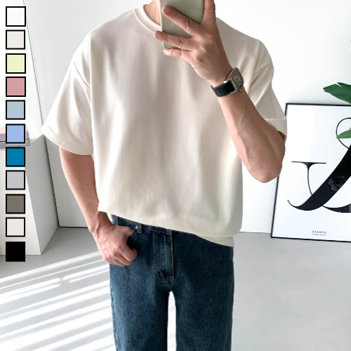 놈시크 95-140 남자 반팔티 소프트 오버핏 빅사이즈 여름 티셔츠 17,900원