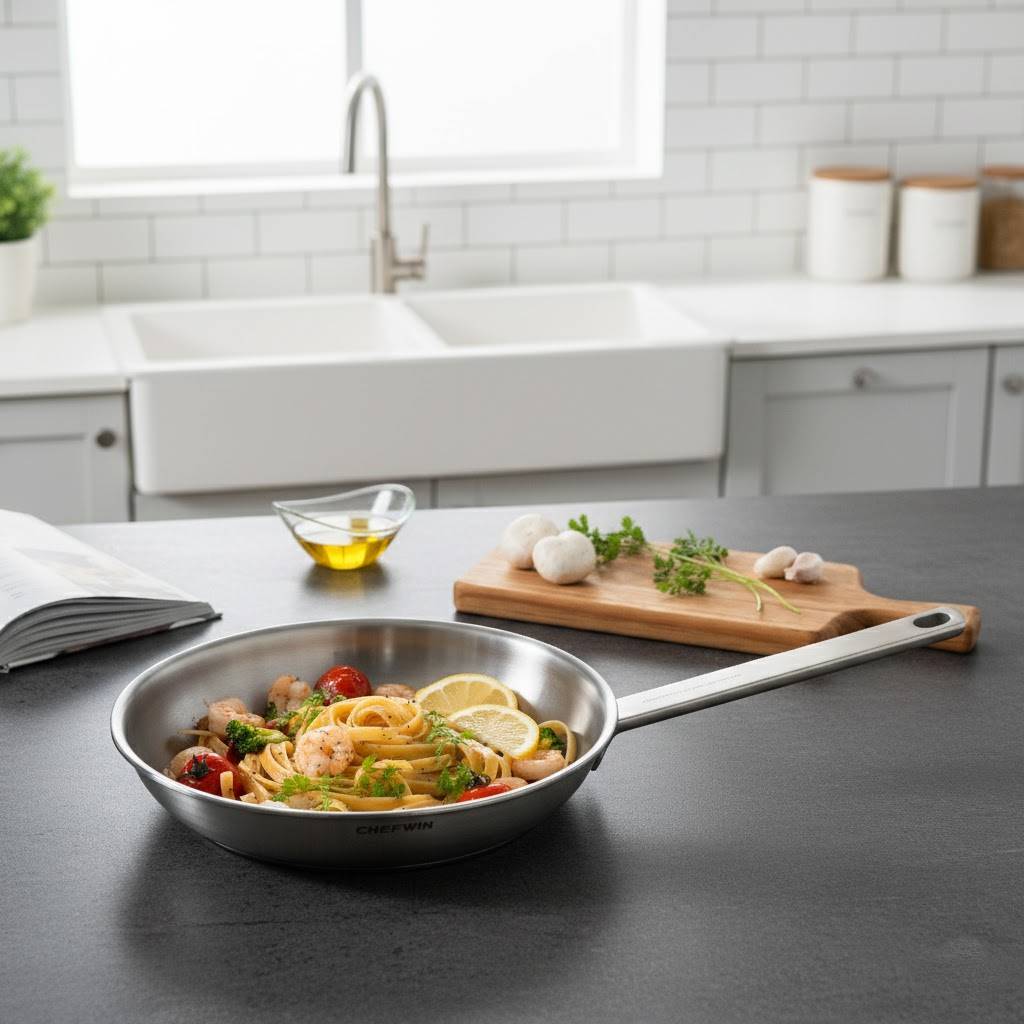 쉐프윈 316 통5중 스텐후라이팬 24cm 인덕션겸용 스테인리스팬 109,000원