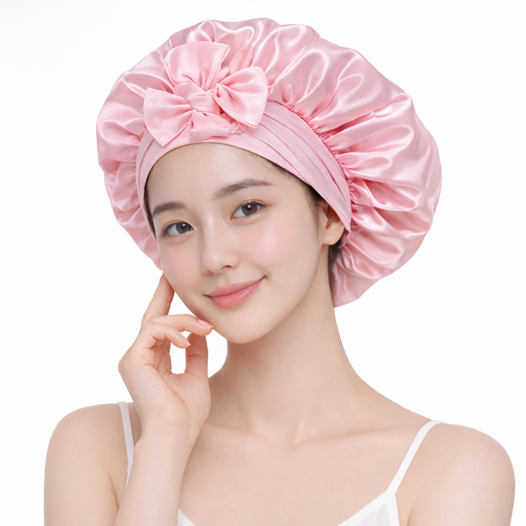 로그엠 잠 잘때 쓰는 수면모자 헤어모자 실크 트리트먼트 헤어캡 8,500원