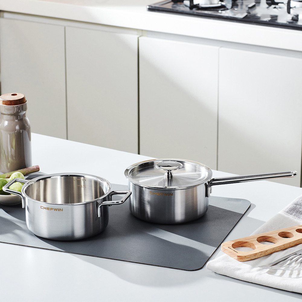 쉐프윈 304STS 통3중 스텐 미니냄비세트 14cm 3pcs 119,000원
