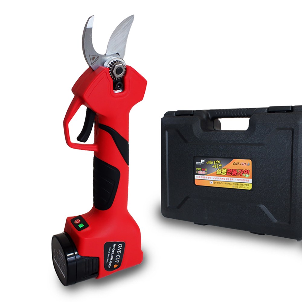 KC인증 신성실용전동가위 충전식 전동전지가위 리튬배터리2개 ONE-CUT KH-G03F, 1개 172,000원