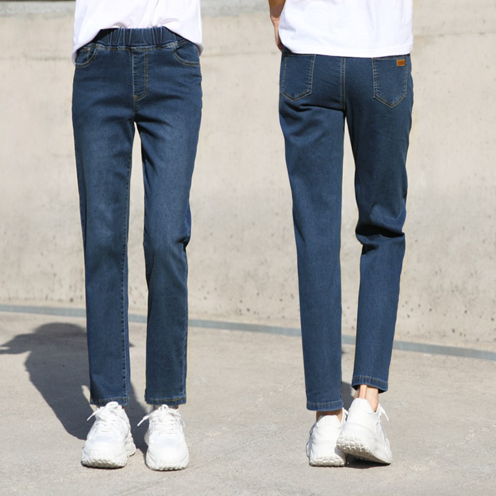 동대문스타일 여성 기본 일자 밴딩 청바지 캐주얼핏 노멀 워싱 스판 데님 봄 가을 여자 데일리 진 22,700원
