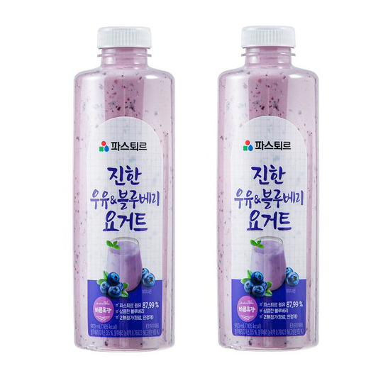 파스퇴르 진한우유&블루베리, 1개, 900ml 13,900원