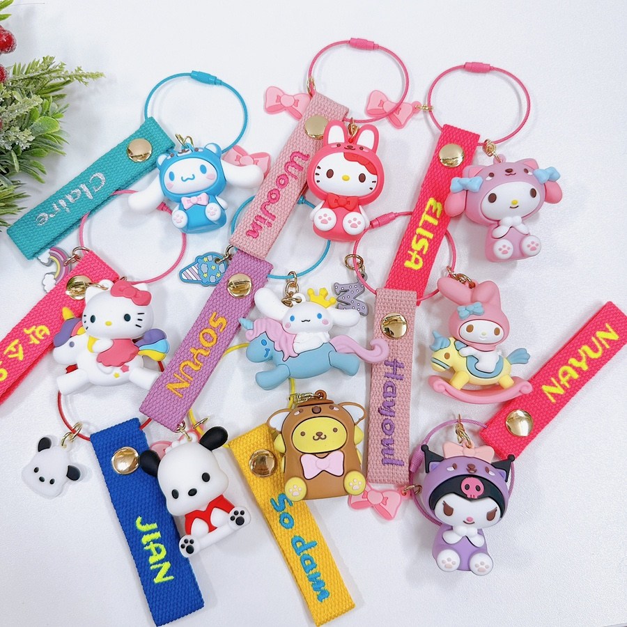 마멜친구들 자수 키링 네임텍 가방고리 열쇠고리 11,900원