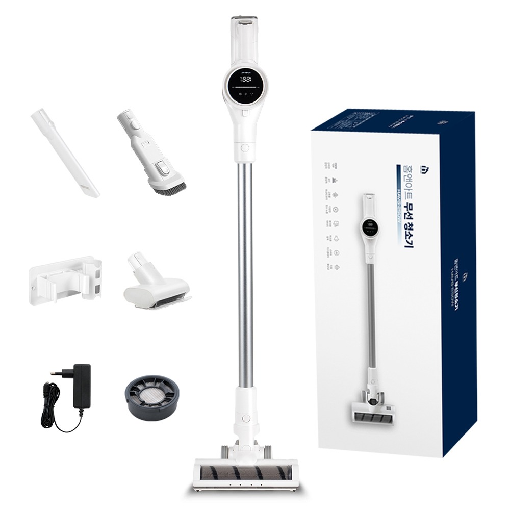 홈앤아트 BLDC 스틱형 흡입력 좋은 무선 핸디 진공청소기, 화이트, HAVG-250W 168,000원
