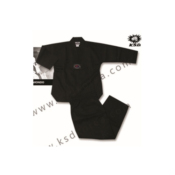 [티맥스] 한국스포츠 KSD 태권도 색도복 (검정) TKD Color Uniform (Black) 흑도복 검정도복 컬러도복, 블랙, 1개 27,000원